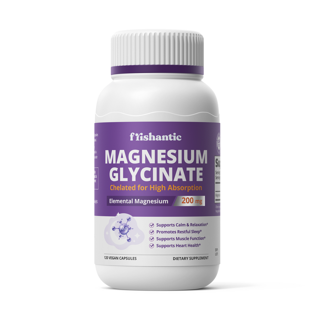 Magnesium Glycinate 200mg, Chelated, 60 Capsules