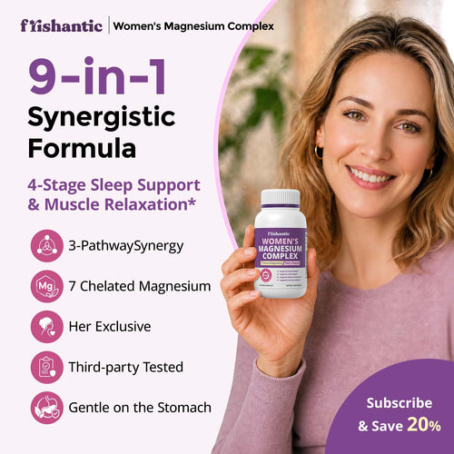 Magnesium Complex for Women,Slow Release Non-GMO 2-Month Capsules