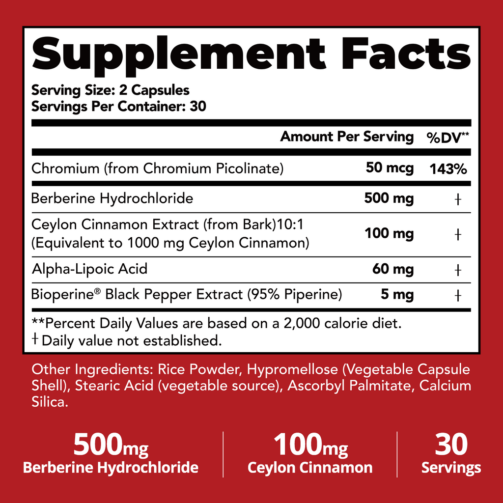 Berberine Supplement with Ceylon Cinnamon