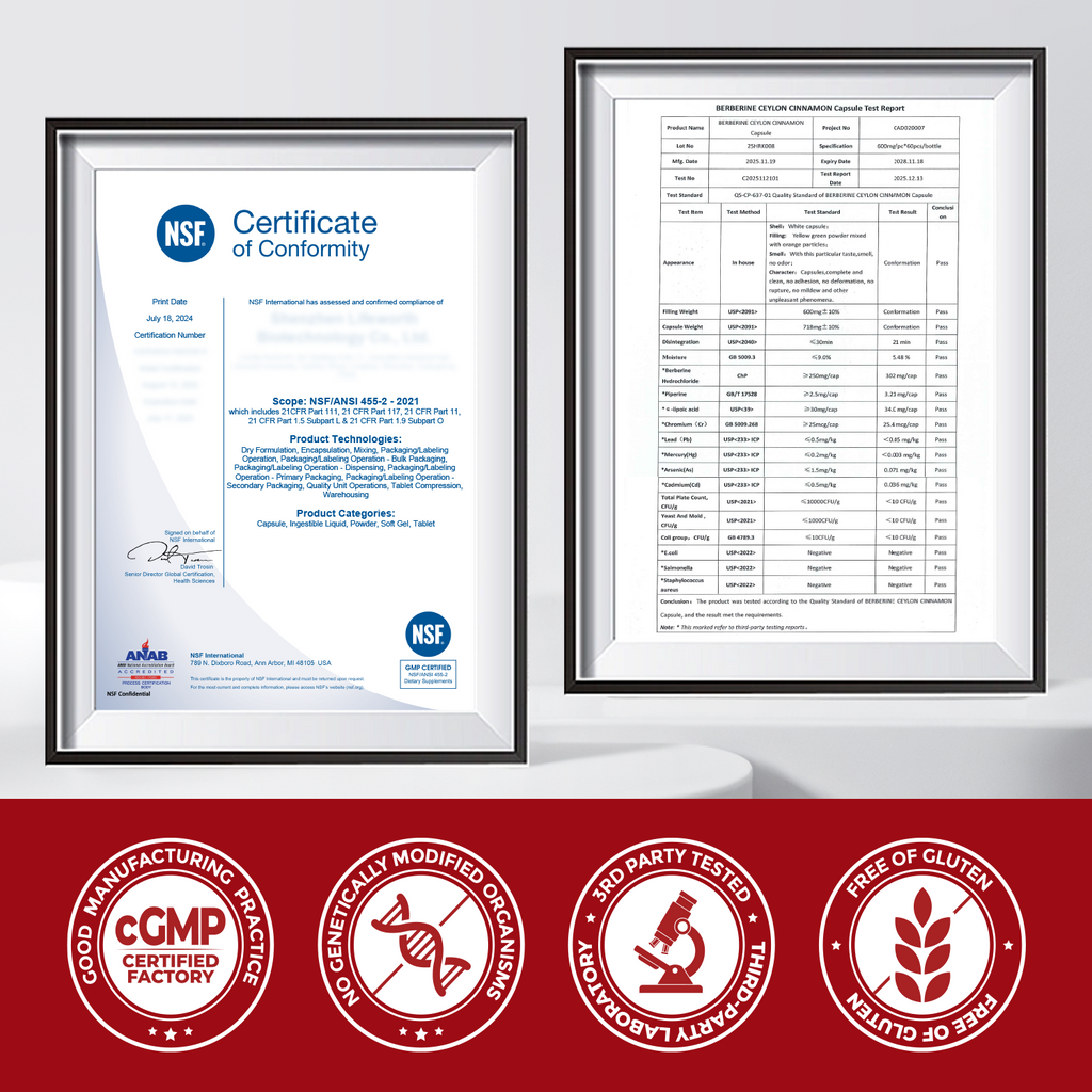 Berberine Supplement with Ceylon Cinnamon