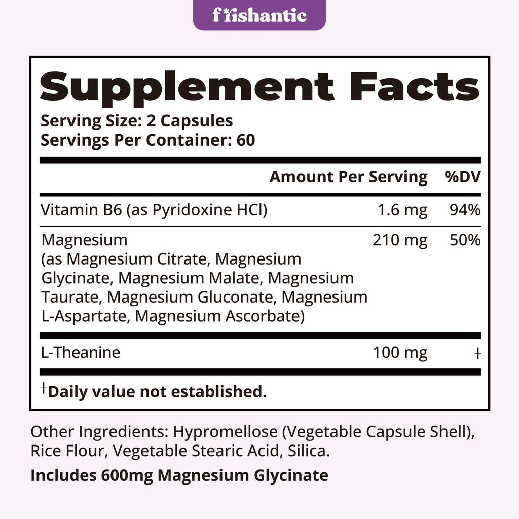 Magnesium Complex for Women,Slow Release Non-GMO 2-Month Capsules