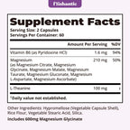 Magnesium Complex for Women,Slow Release Non-GMO 2-Month Capsules