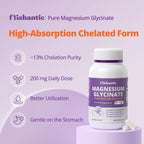 Magnesium Glycinate 200mg, Chelated, 60 Capsules